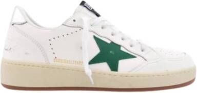 Golden Goose Groene Ster Leren Sneakers White Heren