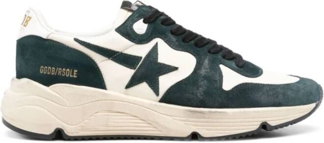 Golden Goose Groene Suède Ster Sneakers Gray Heren