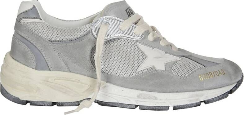 Golden Goose Hardlopende Vader Net Bovenwerk Suède Neus en Spoorleer Ster Gray Heren