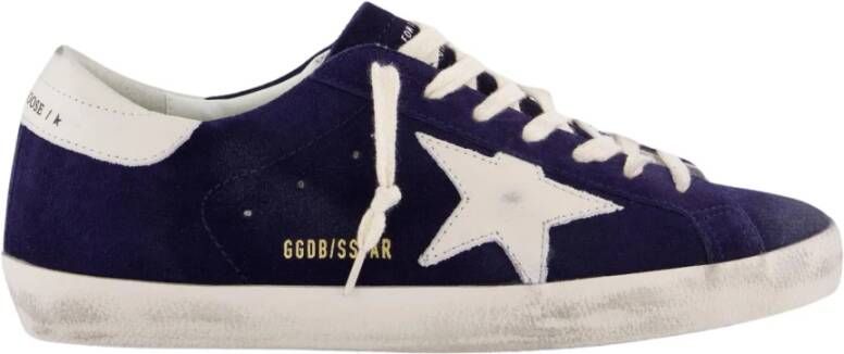 Golden Goose Heren Super Star Suede Sneaker Blauw Blue Heren