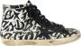 Golden Goose Hoge canvas en leren sneakers Black Heren - Thumbnail 1