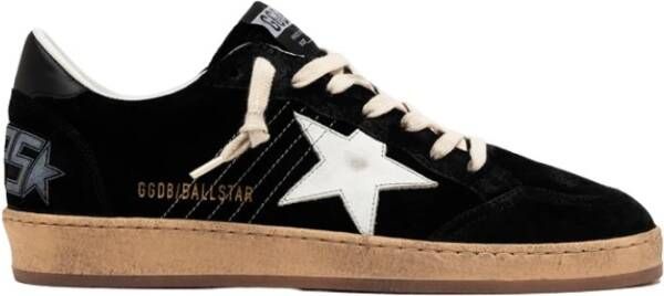 Golden Goose Italiaanse Ballstar Suède Sneakers Black Heren