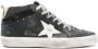 Golden Goose Italiaanse Mid Star Zwarte Leren Sneakers Black Dames - Thumbnail 1