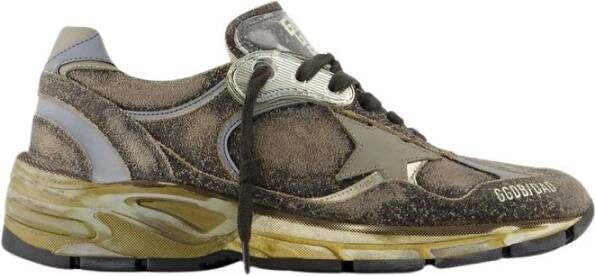 Golden Goose Versleten Veterschoenen met Rubberen Zool Brown Heren