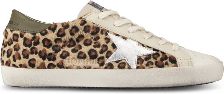 Golden Goose Low-Top Sneakers Super Star Sneakers Leather Printed in bruin