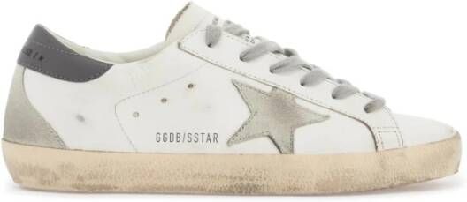 Golden Goose Leren lage sneakers met contrasterende hiel White Dames