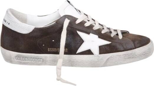 Golden Goose Klassieke Suède Leren Ster Hiel Sneakers Brown Heren