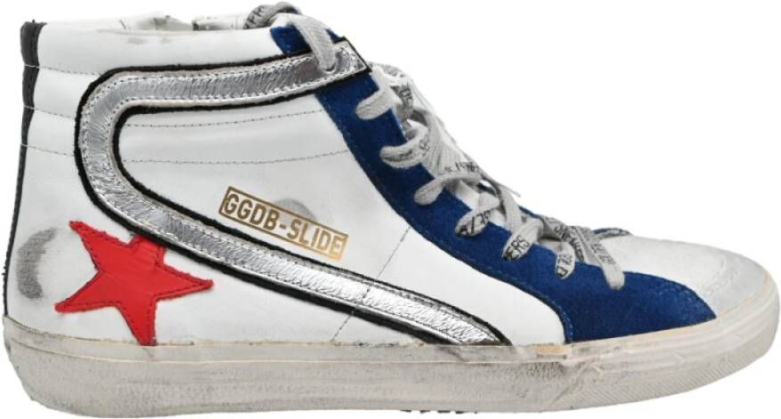 Golden Goose Klassieke Suède Slide Sneakers Wit Rood Multicolor Heren