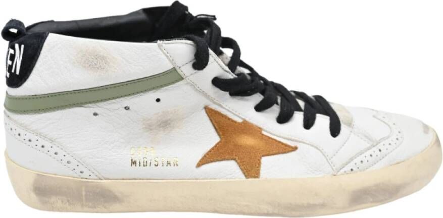 Golden Goose Klassieke Wit Bruin Groene Sneakers White Heren