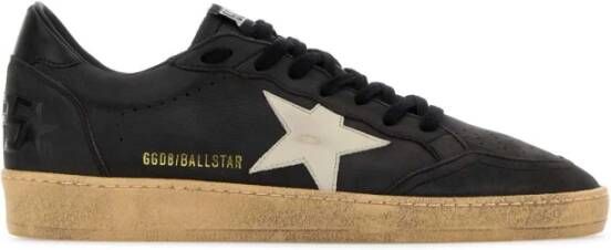 Golden Goose Klassieke zwarte leren sneakers Black Heren