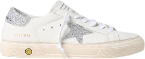 Golden Goose Kristal Stof Ster Leren Sneakers White Dames