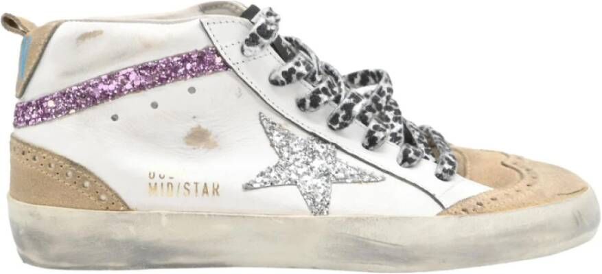 Golden Goose Lavendel Suède Mid Star Sneakers Multicolor Dames