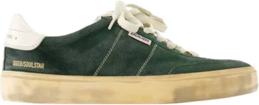 Golden Goose Leather sneakers Green Dames