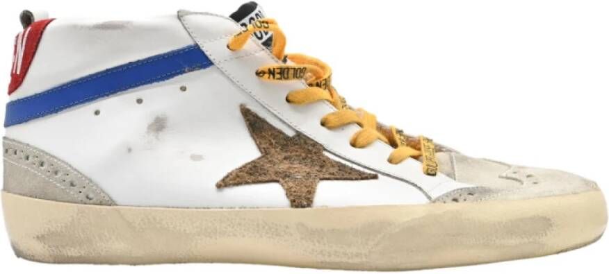 Golden Goose Leopard Classic Sneakers Wit Blauw Rood White Heren