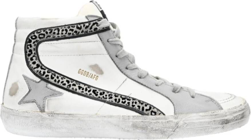 Golden Goose Leopard Fantasy Slide Sneakers Gray Dames