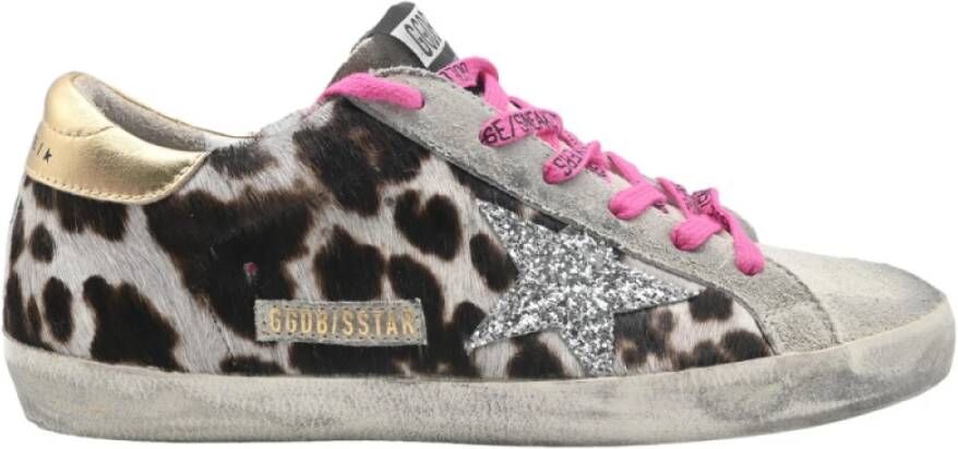 Golden Goose Leopard Fuchsia Sneakers Superstar Style Multicolor Dames