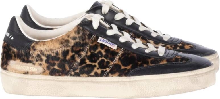 Golden Goose Leopard Soul Star Bruine Sneakers Brown Dames