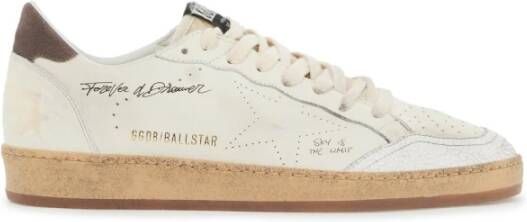 Golden Goose Leren Ball Star Sneakers White Heren