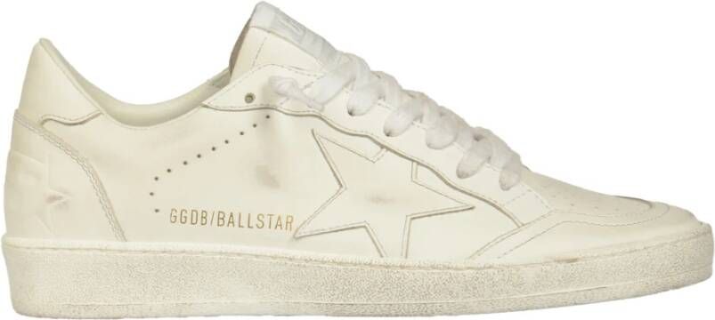 Golden Goose Ball Star sneakers van gebruikt-effect leer White Heren