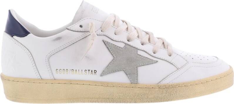 Golden Goose Wit IJs Nacht Blauwe Bio Based Suède Hak White Heren