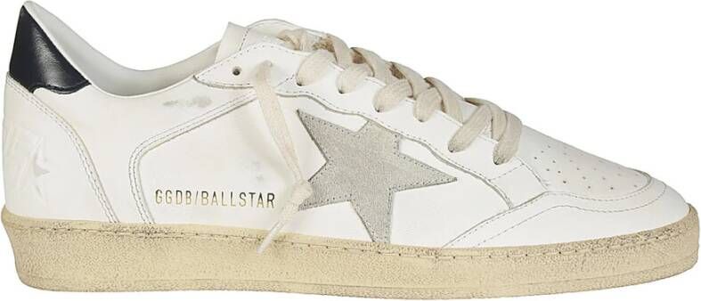 Golden Goose Wit IJs Nacht Blauwe Bio Based Suède Hak White Heren