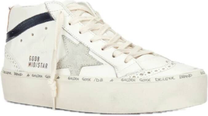 Golden Goose Leren sneakers met suède afwerking White Dames