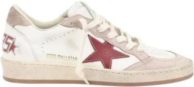 Golden Goose Leren sneakers met suède inzetstukken en geborduurd monogram Multicolor Dames