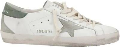 Golden Goose Leren sneakers met suède inzetstukken en geborduurd monogram White Heren