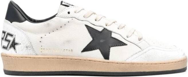 Golden Goose Leren sneakers met gekraakte neus en spoor White Heren