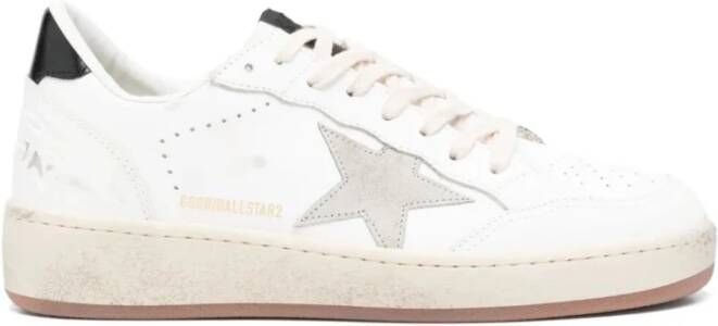 Golden Goose Witte Leren Sneakers met Vernietigend Effect White