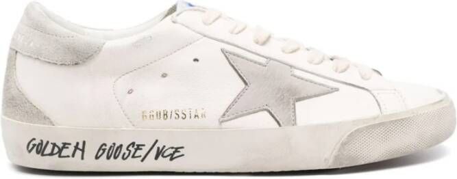 Golden Goose Leren Super Star Sneakers Beige Heren