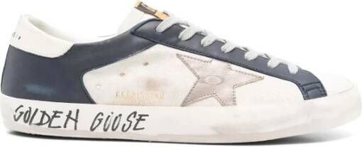 Golden Goose Leren Veters Rubberen Zool Sneakers White Heren