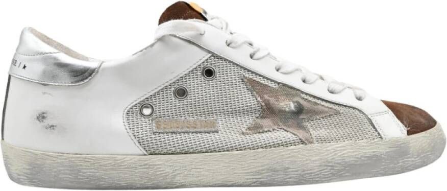 Golden Goose Licht Zilver Wit Kastanje Sneakers White Heren