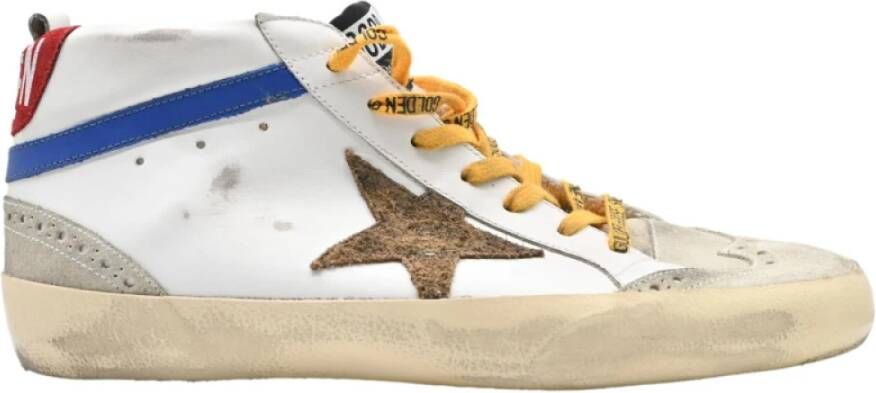 Golden Goose Luipaard Klassieke Sneakers Wit Blauw Rood Multicolor Dames