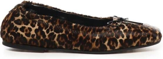 Golden Goose Luipaardprint Sneakers met Zwarte Strik Brown Dames