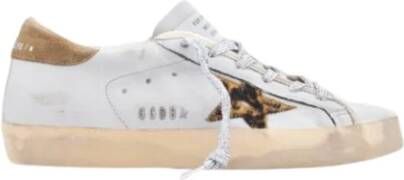 Golden Goose Luipaardprint Ster Sneakers Blauw Blue Dames