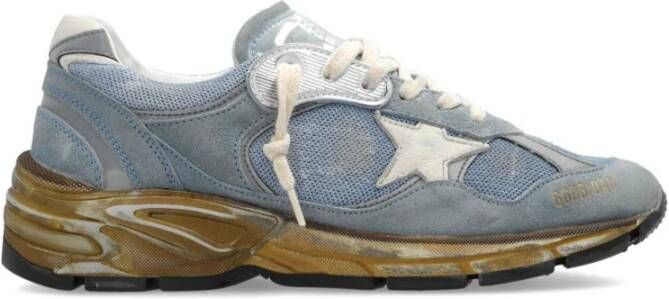 Golden Goose Metallic Finish Sneakers Blue Dames