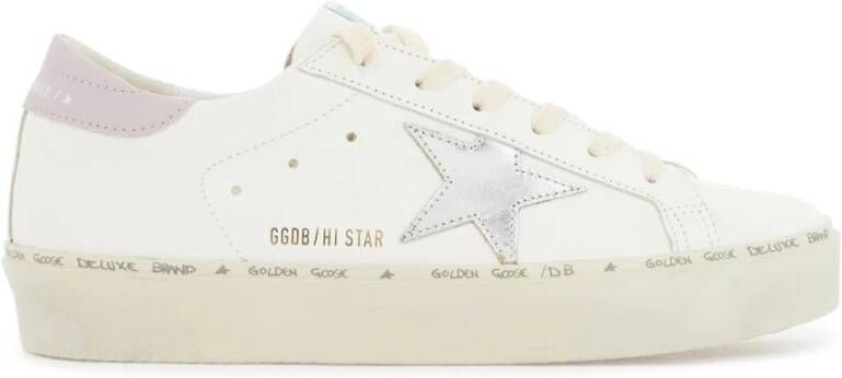 Golden Goose Metallic Ster Leren Sneakers White Dames