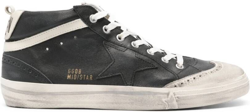 Golden Goose Mid Star Zwart Nabuk Sneakers Black Heren