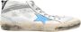 Golden Goose Midstar Leren Sneakers Wit Grijs Zwart Azure White Heren - Thumbnail 1