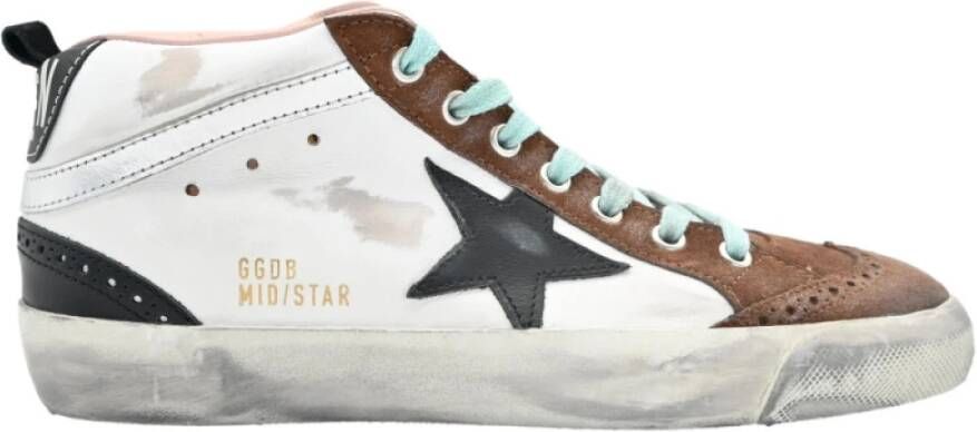 Golden Goose Midstar White Black Star Sneakers Multicolor Heren