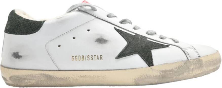 Golden Goose Militaire Ster Wit Groen Sneakers White Heren