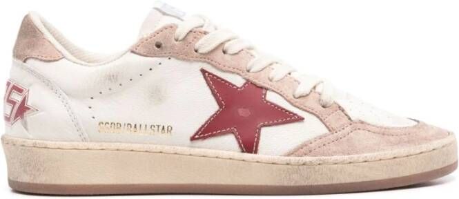 Golden Goose Leren sneakers met suède inzetstukken en geborduurd monogram Multicolor Dames