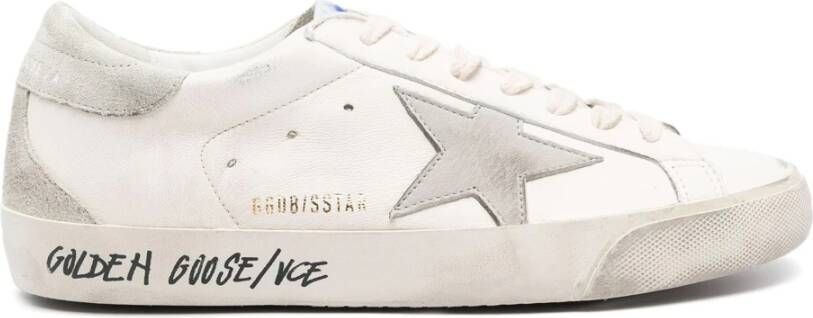 Golden Goose Nabuk Star Suede Casual Sneakers Wit White Heren