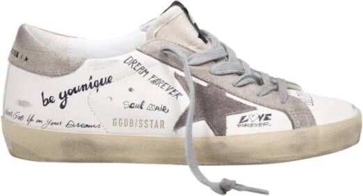 Golden Goose Nappa Bovenwerk Suède Ster Hiel Sneakers White Dames