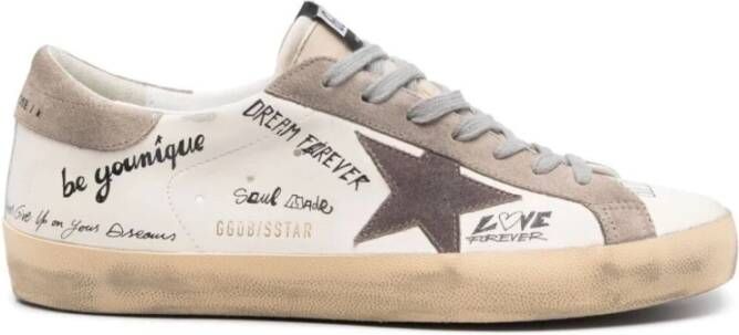 Golden Goose Nappa Suede Star Heel Sneakers White Heren