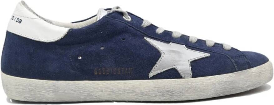 Golden Goose Navy Blue Superstar Sneakers Blue Heren