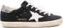 Golden Goose Navy Ster Glitter Suède Sneakers Blue Dames - Thumbnail 1