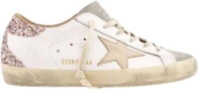 Golden Goose Nude Ster Glitter Hiel Sneakers White Dames