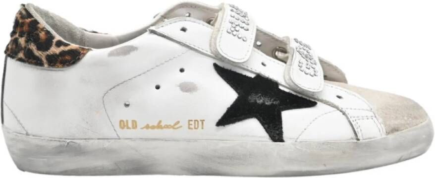 Golden Goose Old School Wit Zwart Ster Luipaard White Dames